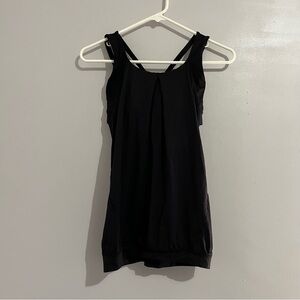 Black Lululemon tank top with attached bra size 4 workout Top Sleeveless